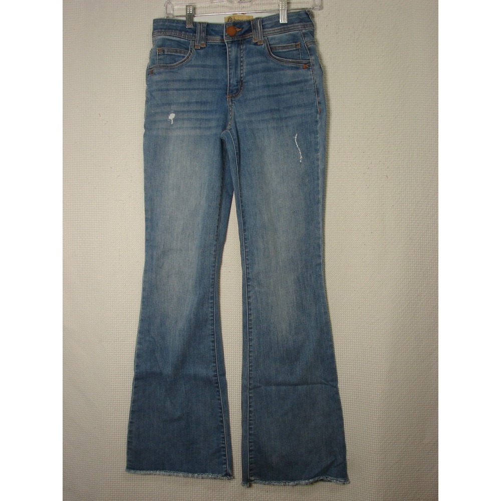 Democracy Light  Blue Jeans AB Technology Itty Bitty Boot Mid Rise Flare Sz 4